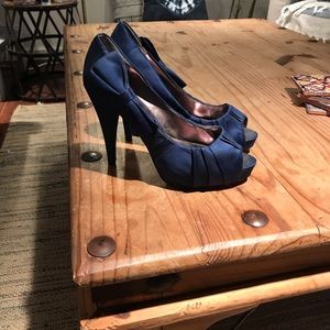 Paris Hilton Blue now accent heels